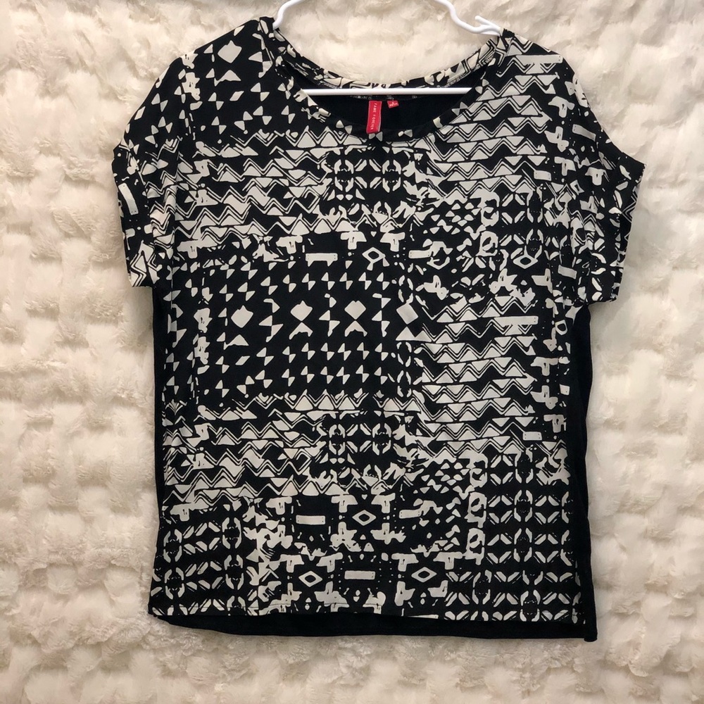 Black and White Blouse